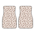 Jack Russell Terrier And Bone Print Front Car Floor Mats