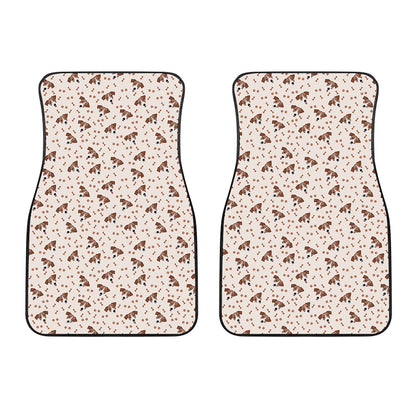 Jack Russell Terrier And Bone Print Front Car Floor Mats