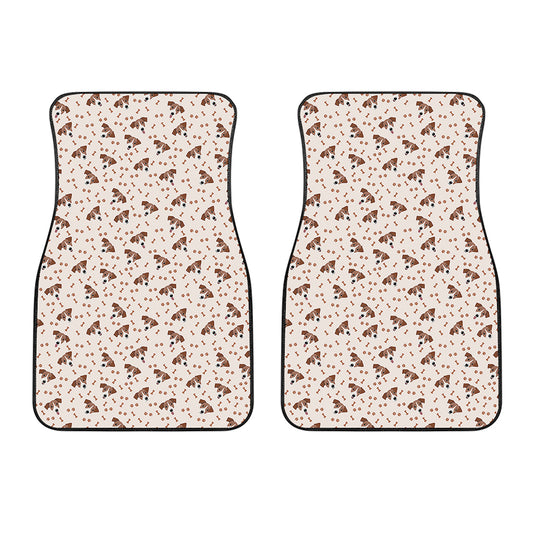 Jack Russell Terrier And Bone Print Front Car Floor Mats