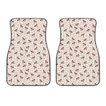 Jack Russell Terrier And Bone Print Front Car Floor Mats