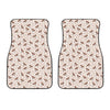 Jack Russell Terrier And Bone Print Front Car Floor Mats