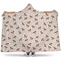 Jack Russell Terrier And Bone Print Hooded Blanket
