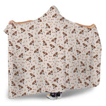 Jack Russell Terrier And Bone Print Hooded Blanket