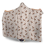 Jack Russell Terrier And Bone Print Hooded Blanket