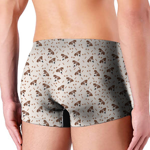 Jack Russell Terrier And Bone Print Men's Boxer Briefs