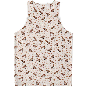 Jack Russell Terrier And Bone Print Men's Tank Top