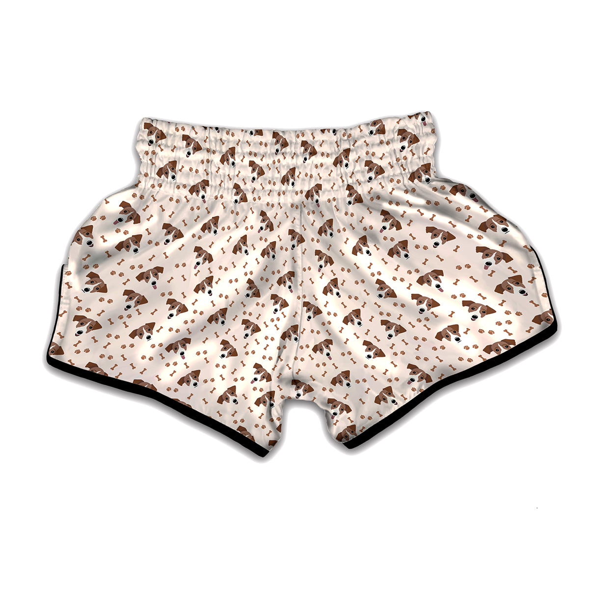 Jack Russell Terrier And Bone Print Muay Thai Boxing Shorts