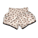 Jack Russell Terrier And Bone Print Muay Thai Boxing Shorts