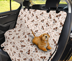 Jack Russell Terrier And Bone Print Pet Car Back Seat Cover