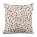 Jack Russell Terrier And Bone Print Pillow Cover