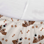 Jack Russell Terrier And Bone Print Sofa Cover