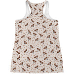 Jack Russell Terrier And Bone Print Women's Racerback Tank Top