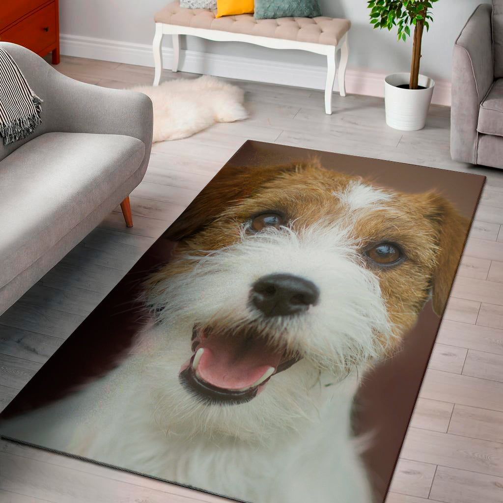 Jack Russell Terrier Portrait Print Area Rug