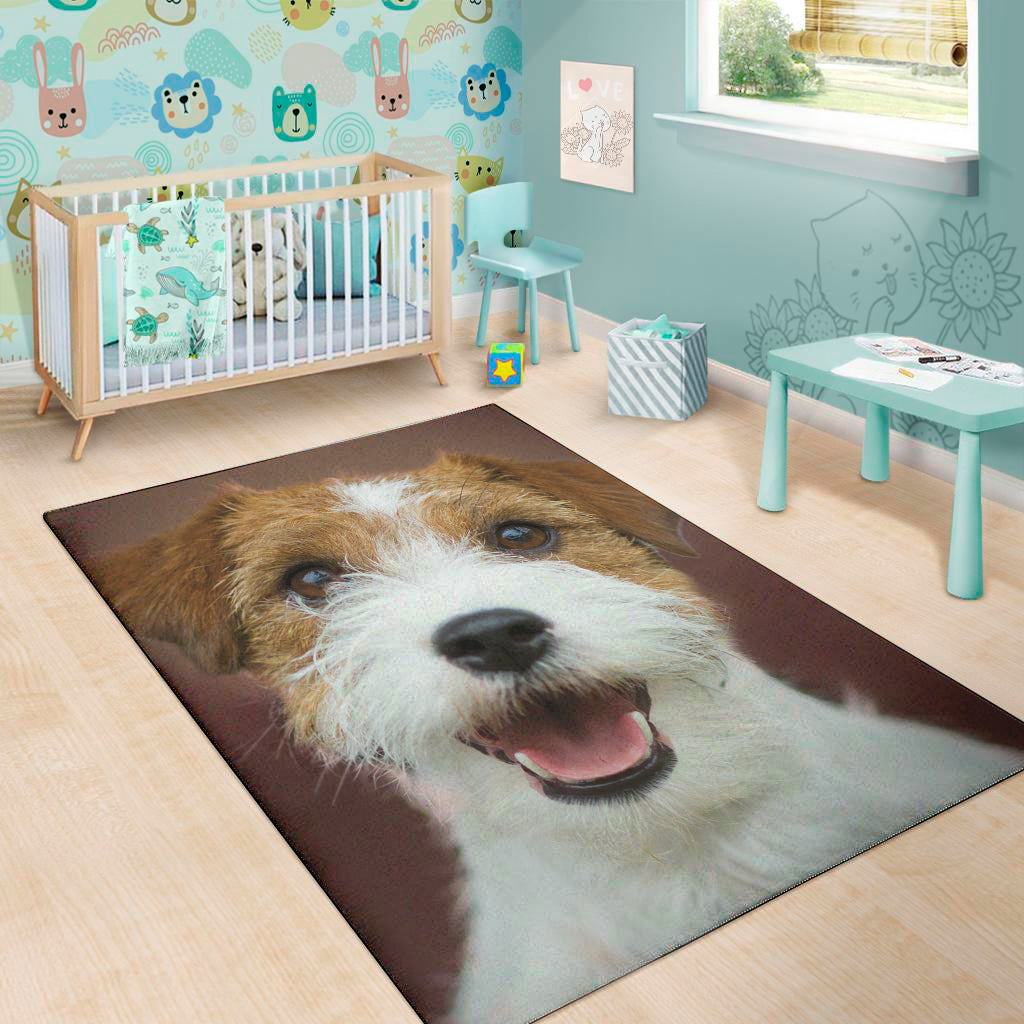 Jack Russell Terrier Portrait Print Area Rug