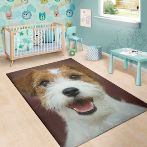 Jack Russell Terrier Portrait Print Area Rug