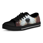 Jack Russell Terrier Portrait Print Black Low Top Shoes