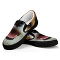 Jack Russell Terrier Portrait Print Black Slip On Sneakers