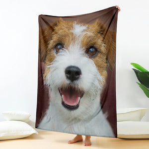 Jack Russell Terrier Portrait Print Blanket