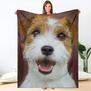 Jack Russell Terrier Portrait Print Blanket