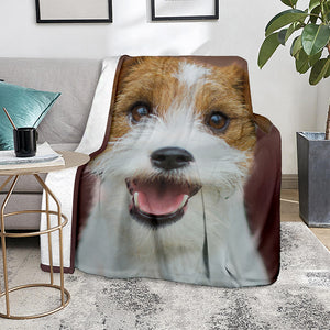 Jack Russell Terrier Portrait Print Blanket