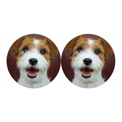 Jack Russell Terrier Portrait Print Car Coasters