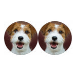 Jack Russell Terrier Portrait Print Car Coasters