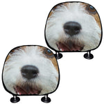 Jack Russell Terrier Portrait Print Car Headrest Covers