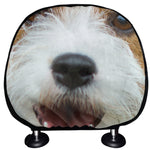 Jack Russell Terrier Portrait Print Car Headrest Covers