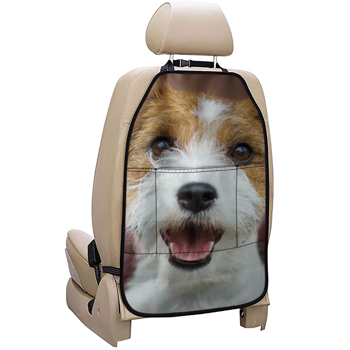 Jack Russell Terrier Portrait Print Car Seat Organizers