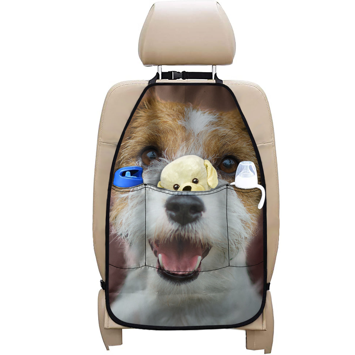 Jack Russell Terrier Portrait Print Car Seat Organizers
