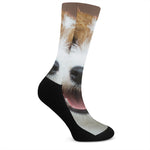 Jack Russell Terrier Portrait Print Crew Socks