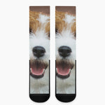 Jack Russell Terrier Portrait Print Crew Socks