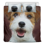 Jack Russell Terrier Portrait Print Duvet Cover Bedding Set