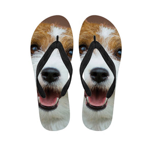 Jack Russell Terrier Portrait Print Flip Flops