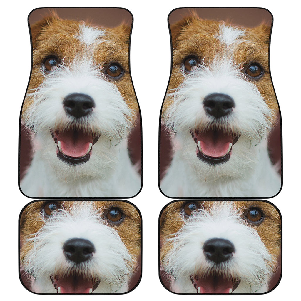 Jack Russell Terrier Portrait Print Front and Back Car Floor Mats