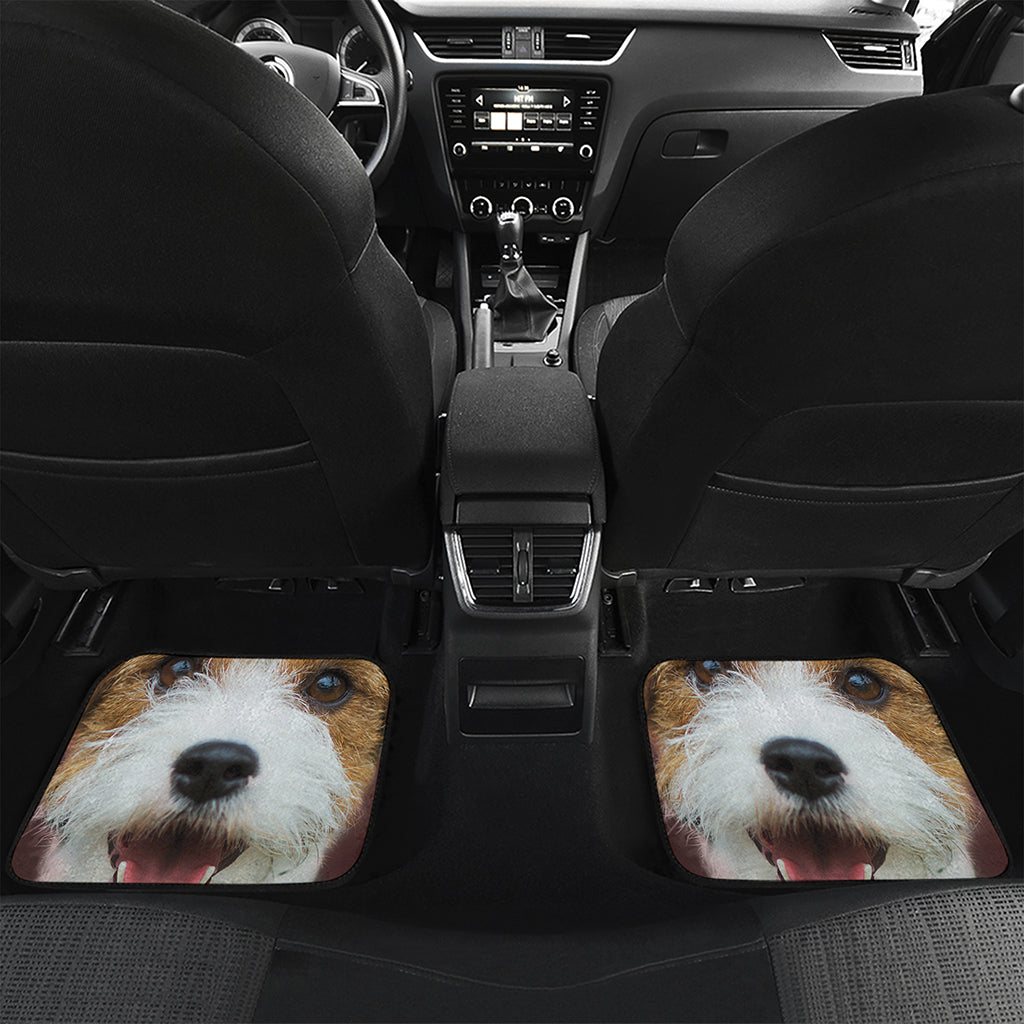 Jack Russell Terrier Portrait Print Front and Back Car Floor Mats