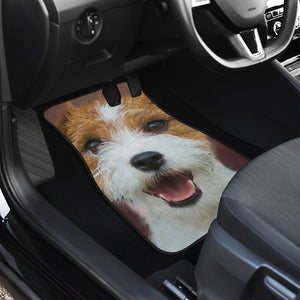 Jack Russell Terrier Portrait Print Front and Back Car Floor Mats