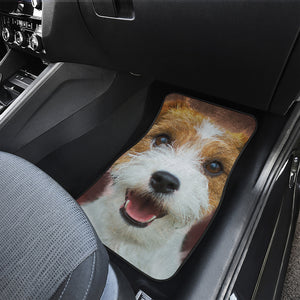 Jack Russell Terrier Portrait Print Front and Back Car Floor Mats