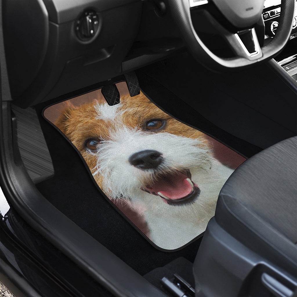 Jack Russell Terrier Portrait Print Front Car Floor Mats