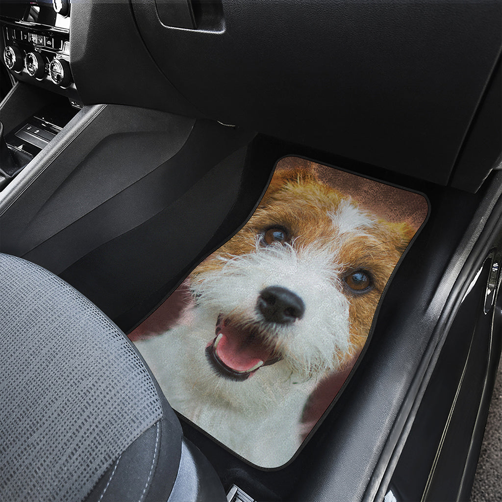 Jack Russell Terrier Portrait Print Front Car Floor Mats