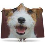 Jack Russell Terrier Portrait Print Hooded Blanket