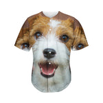 Jack Russell Terrier Portrait Print Men's Baseball Jersey