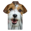 Jack Russell Terrier Portrait Print Men's Short Sleeve Shirt