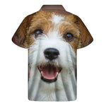 Jack Russell Terrier Portrait Print Men's Short Sleeve Shirt