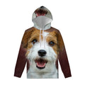 Jack Russell Terrier Portrait Print Pullover Hoodie