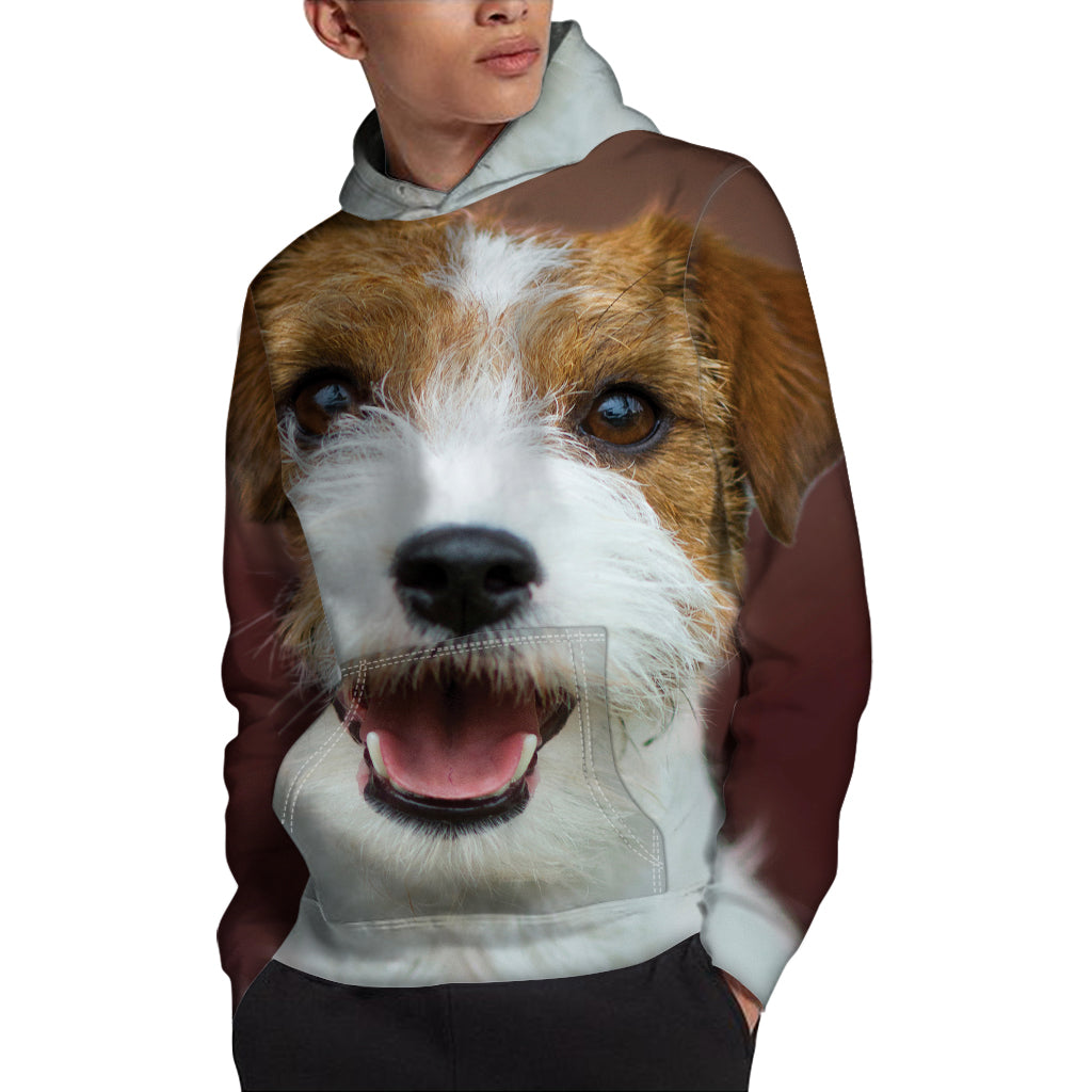 Jack Russell Terrier Portrait Print Pullover Hoodie