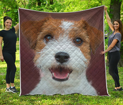 Jack Russell Terrier Portrait Print Quilt