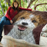 Jack Russell Terrier Portrait Print Quilt