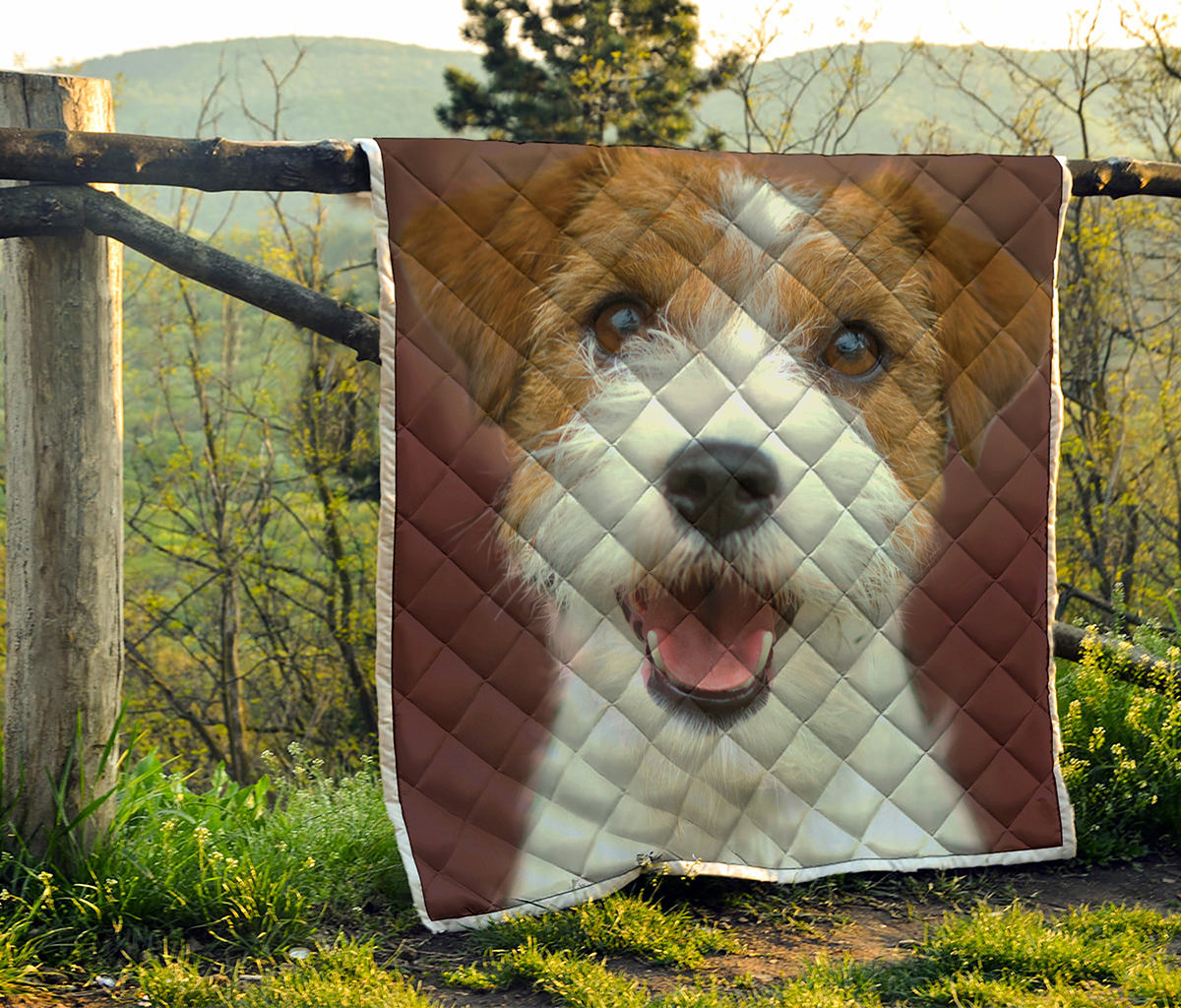Jack Russell Terrier Portrait Print Quilt