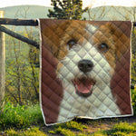 Jack Russell Terrier Portrait Print Quilt